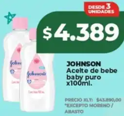 Supermayorista Vital Johnson acelte de bebe baby puro oferta