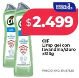 Supermayorista Vital Cif limp gel con lavandina/cloro oferta