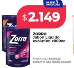 Supermayorista Vital Zorro jabon liquido evolution oferta