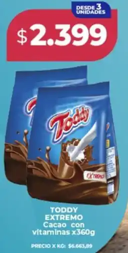 Supermayorista Vital Toddy extremo cacao con vitaminas oferta