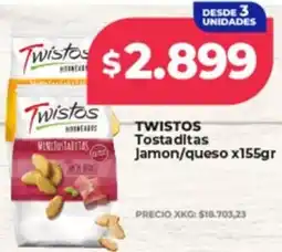 Supermayorista Vital Twistos tostaditas jamon/queso oferta