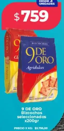 Supermayorista Vital 9 de oro bizcochos seleccionados oferta