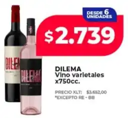 Supermayorista Vital Dilema vino varietales oferta