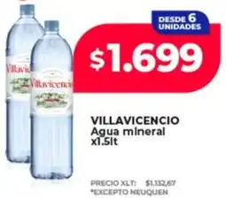 Supermayorista Vital Villavicencio agua mineral oferta