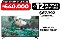 Supermayorista Vital Noblex smart tv 4k 58" oferta