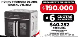 Supermayorista Vital Horno freidora de aire digital vtl oferta