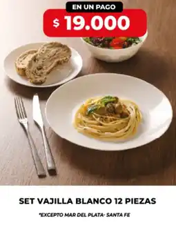 Supermayorista Vital Set vajilla blanco oferta