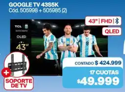 Naldo Lombardi Tcl google tv 43" oferta