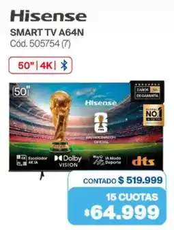Naldo Lombardi Hisense smart tv 50" oferta