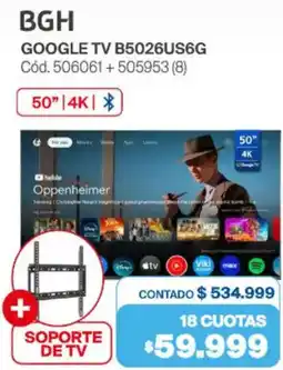 Naldo Lombardi Bgh google tv 50" oferta