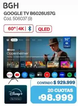 Naldo Lombardi Bgh google tv 60" oferta