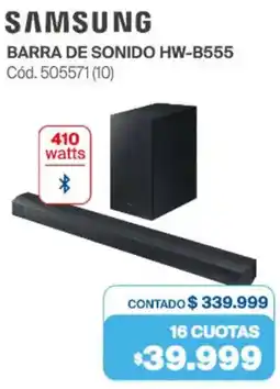 Naldo Lombardi Samsung barra de sonido HW-B555 oferta