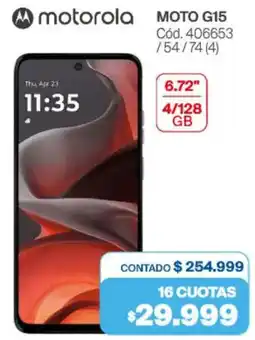Naldo Lombardi Motorola moto g15 oferta