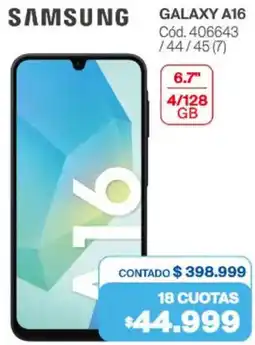 Naldo Lombardi Samsung galaxy A16 oferta