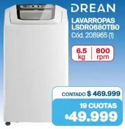 Naldo Lombardi Drean lavarropas LSDR0680TB0 oferta