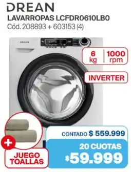 Naldo Lombardi Drean lavarropas LCFDR0610LBO oferta