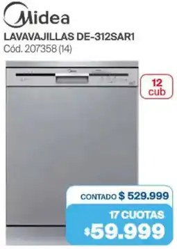 Naldo Lombardi Midea lavavajillas DE-312SAR1 oferta