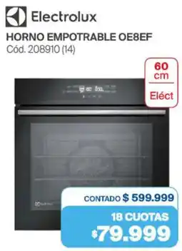 Naldo Lombardi Electrolux horno empotrable OE8EF oferta