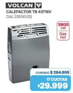 Naldo Lombardi Volcan calefactor TB 43716V oferta