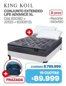 Naldo Lombardi King koil conjunto extended life advance xl oferta