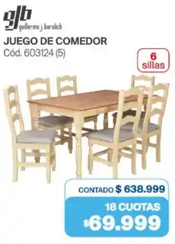 Naldo Lombardi Juego de comedor oferta