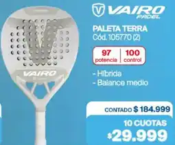 Naldo Lombardi Vairo padel paleta terra oferta