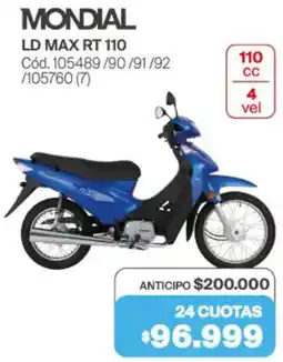 Naldo Lombardi Mondial ld max rt 110 oferta