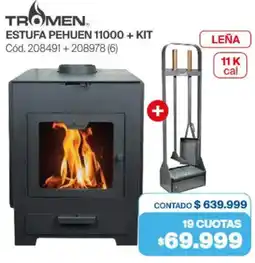 Naldo Lombardi Tromen estufa pehuen 11000 + kit oferta
