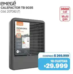 Naldo Lombardi Емесé calefactor TB 9035 oferta