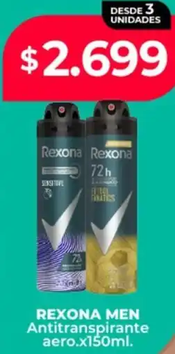 Supermayorista Vital Rexona men antitranspirante aero. oferta