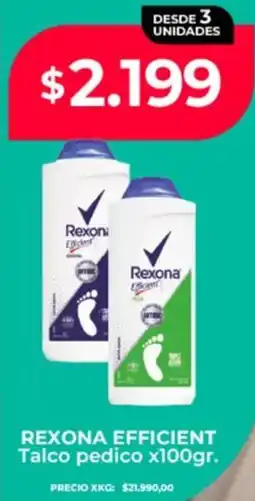 Supermayorista Vital Rexona efficient talco pedico oferta