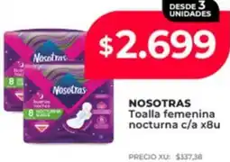 Supermayorista Vital Nosotras toalla femenina nocturna c/a oferta