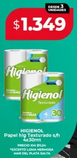 Supermayorista Vital Higienol papel hig texturado s/h oferta