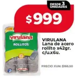 Supermayorista Vital Virulana lana de acero rollito oferta
