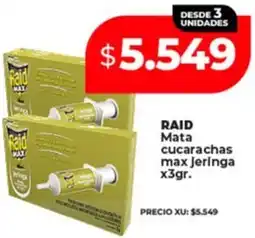 Supermayorista Vital Raid mata cucarachas max jeringa oferta