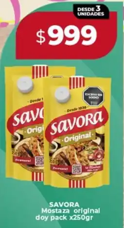 Supermayorista Vital Savora mostaza original doy pack oferta