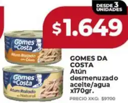 Supermayorista Vital Gomes da costa atún desmenuzado aceite/agua oferta