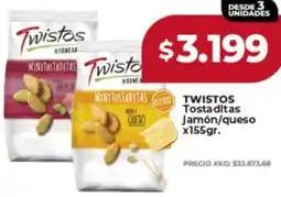 Supermayorista Vital Twistos tostaditas jamón/queso oferta