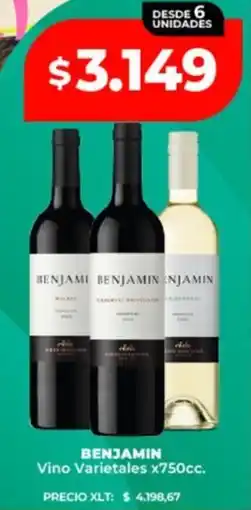 Supermayorista Vital Benjamin vino varietales oferta