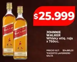 Supermayorista Vital Johnnie walker whisky etiq. roja oferta