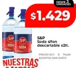 Supermayorista Vital S&P soda sifon descartable oferta