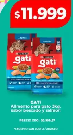 Supermayorista Vital Purina gati allmento para gato 3kg. sabor pescado y salmon oferta