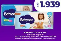 Supermayorista Vital Babysec ultra sec pañales regular oferta