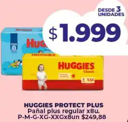 Supermayorista Vital Huggies protect plus pañal plus regular oferta