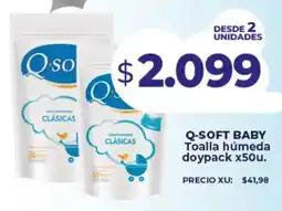 Supermayorista Vital Q-soft baby toalla húmeda doypack oferta