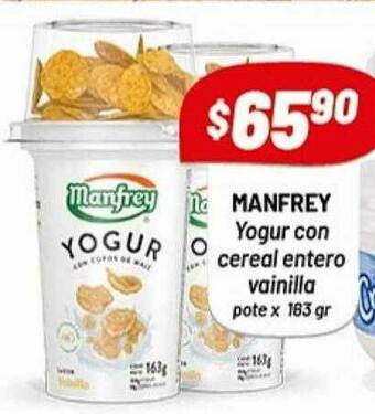 Almacor Manfrey Yogur Con Cereal Entero Vainilla oferta