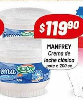 Almacor Manfrey Crema De Leche Clásica oferta