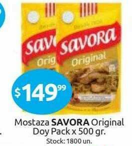Cordiez Mostaza Savora Original Doy Pack oferta