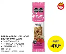 Atomo Conviene Cachamai barra cereal celíacos frutty oferta