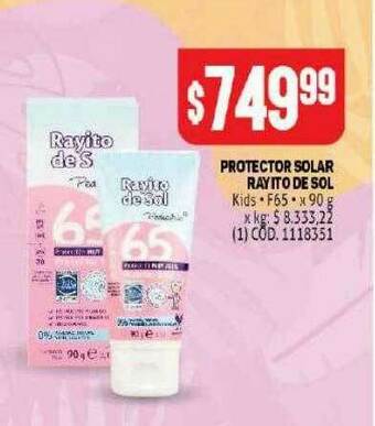 Makro Protector Solar Rayito De Sol oferta